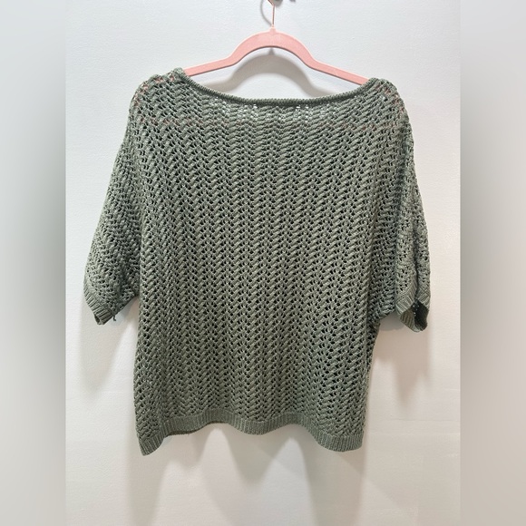 Marled Green Knit Sweater. Size Medium - Picture 3 of 7